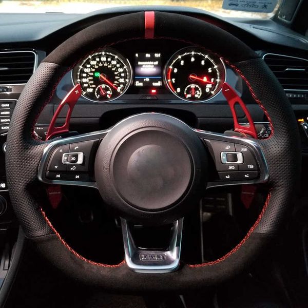 Индивидуальная автомобильная рулевая крышка AntiSlip Craid Car Accessories для Volkswagen Golf 7 Mk7 Gti R VW Polo Scirocco 2015 2016