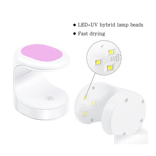 Altri articoli vari per la casa Mini lampada per uova Smalto per unghie portatile Colla per cottura Interfaccia USB Finger Light Therapy Led Drop Delivery Home Gar Otlah