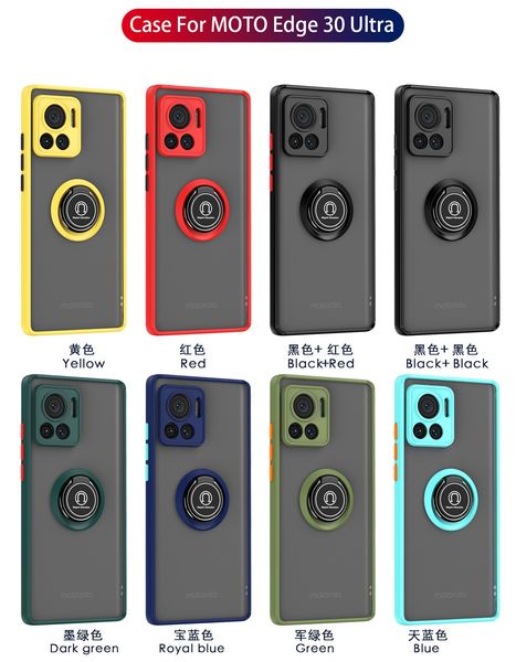 Armor Cases Para Motorola Edge 30 Neo Moto Edge 30 Ultra G32 E22 E22i Fusion X30 S30 Pro Case Silicone Ring Stand Hard Cover