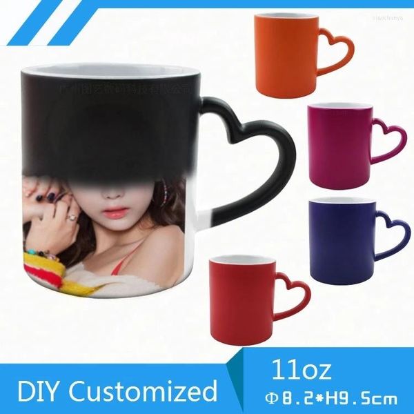 Canecas Diy Magic Caneca Mágica 350ml Cup de Cerâmica de Cerâmica Cerâmica Personalizar Impressão PO Texto do Texto Picture Presentes Criativos