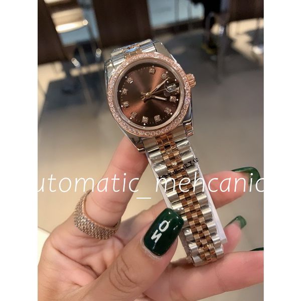 Christmas Womens Dress Watch Diamond Bezel Datejust 31mm Asia Movimento automatico Giubileo Acciaio inossidabile Super qualità Vetro zaffiro Orologi da polso premium