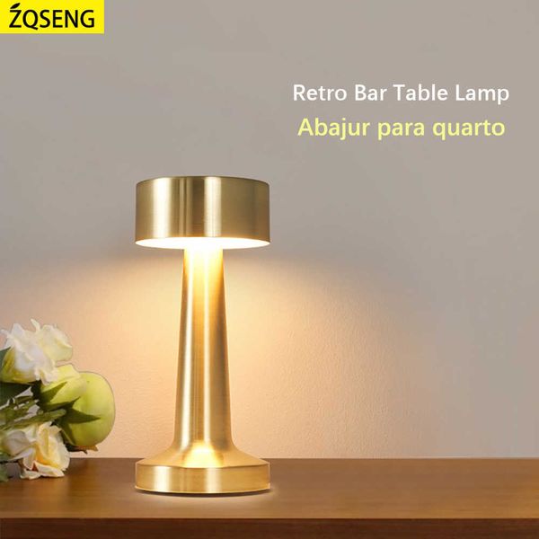 Luzes noturnas retro barra de mesa lampara de noche dormitor abajur decoração decoração chambre mesa de café luces led noite luz p230325