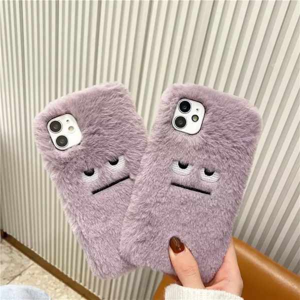 Purple Plush Cartoon Eyes Tpu Chace Cash