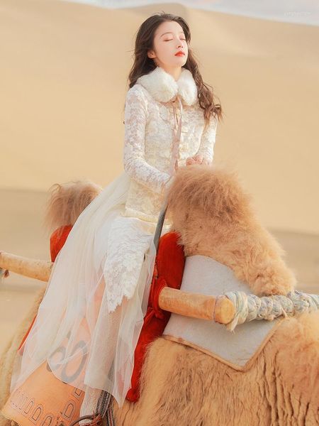 Lässige Kleider Super White Gaze Fairy And Restoring Ancient Ways Improved Bud Silk Cheongsam Dress