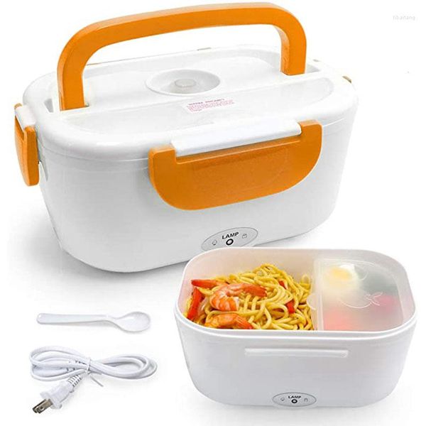 Geschirr Sets 2 In 1 Hause Auto Dual-Use Elektrische Lunchbox Edelstahl 12V 24V 110V 220V Wärmer Container Heizung Lunchbox Set