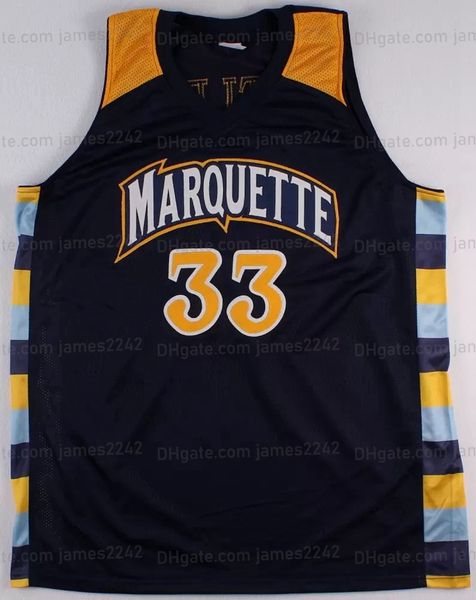 Custom Jimmy Butler Basketball Jersey Marquette Ed qualquer nome Número Homem Mulheres Juntas de Tamanho da Juventude