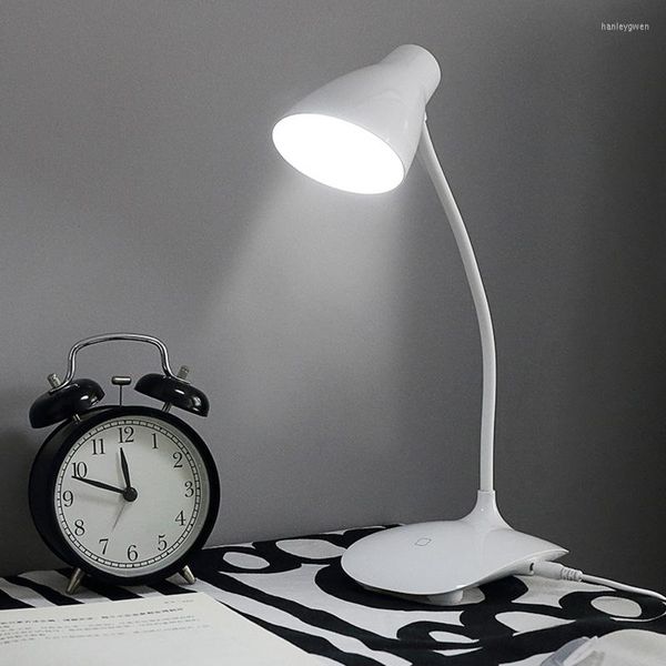 Tischlampen Indoor-Lese-LED-Lampe Flexible einstellbare Intensität Touch-Glühbirnen Wiederaufladbare Beleuchtungsvorrichtung