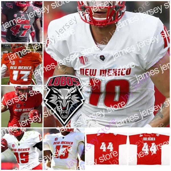 American College Football Wear Nik1 Novo México Lobos Nmu Camisa de futebol Ncaa College Brian Urlacher Tevaka Tuioti Sheriron Jones