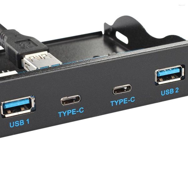 Cabos de computador XIWAI CHENYANG USB 3.1 Cabeçalho do painel frontal para USB-C 3.0 Hub 4 portas Cabo de placa-mãe para baía de disquete de 3,5 