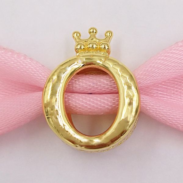 Perline in argento sterling 925 Ciondoli con corona dorata adatti alla collana di bracciali gioielli stile Pandora europeo 769036C00 AnnaJewel