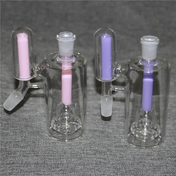 Cachimbo de água de bong de vidro de vidro de cachimbo de favo de mel apanhador de cinzas de filtro 14 mm 18 mm Mini bongos apanhadores grossos pyrex bubbler transparente cinzeiro de 45 graus