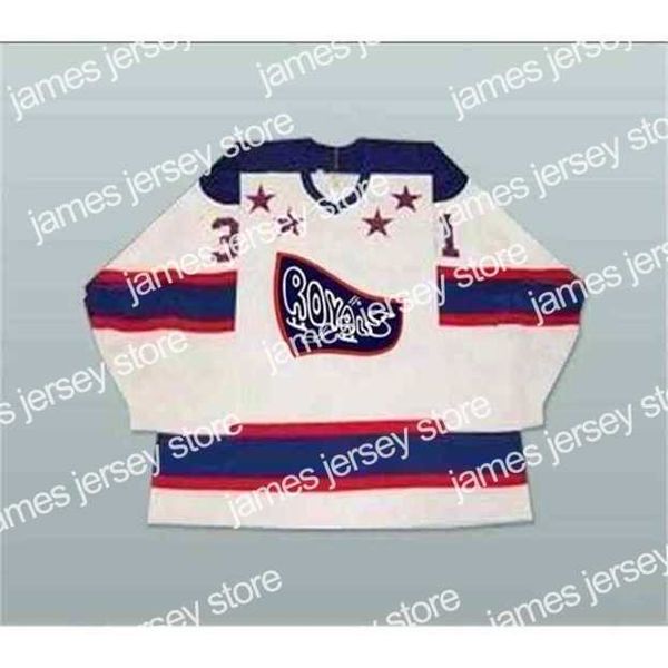 O hóquei da faculdade usa NIK1 2020 Vintage personalizada OHL 1989-92 17 Guy Leveque Cornwall Royals Game Wast Hockey Jerseys