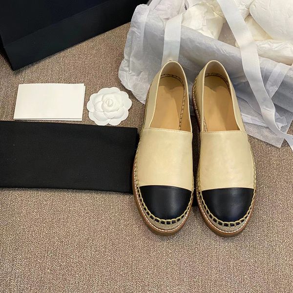 8a Luxurys Sıradan Ayakkabı Kadınlar Espadrilles Yaz Bayanlar Düz Plajı Yarım Terlik Moda Kadın Loafers Balıkçı Tuval Ayakkabı Kutusu Boyutu 35-40