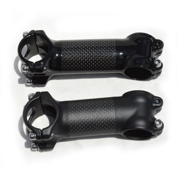 Nenhum logotipo da marca MTB Bicycle Stem Aluminum Ligy and Carbon Road Bike Hastes 31 8mm 60 70 80 90 100 110 120mm Pe￧as de ciclismo fosco ou G324x