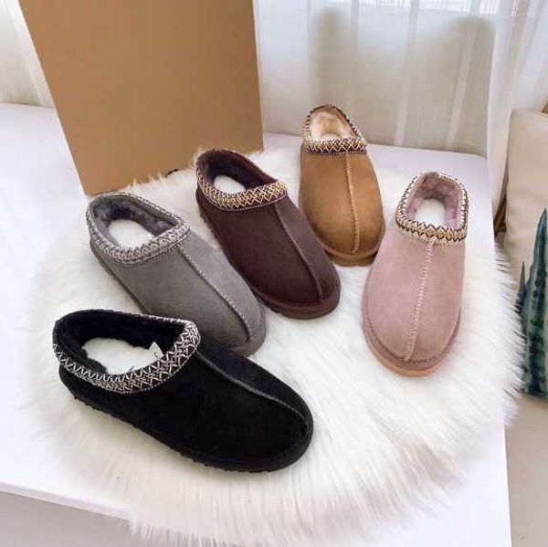 Stivali Stivaletti invernali Stivaletti in pelliccia di design Stivali da neve Tasman Slipper Tacco piatto Ciabatte morbide Stivaletti Australia in vera pelle per Womanugg dg