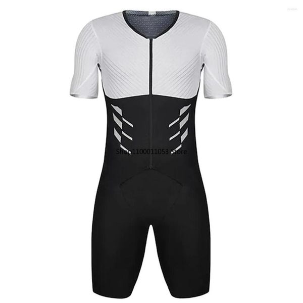 Racing conjuntos de roupas de ciclismo shorts de babador com camisas de impressão de triatlo anti-UV de silicone