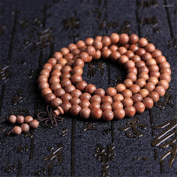 Strang Großhandel 6/8mm Original Farbe Bruma Palisander 108 Multi-kreis Buddha Perlen Armband Holz Mala Gebet elastische Seil