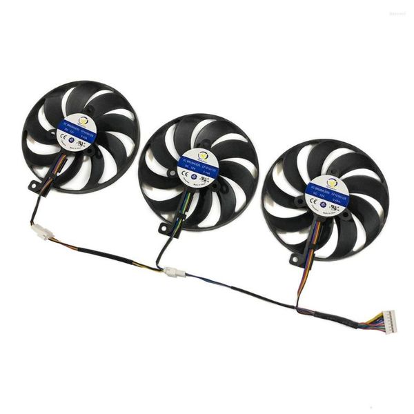 Компьютерные охлаждения 3PCS/SET 7PIN GPU CARD COLER FANSE FEANTER CF1010U12S для ASUS GEFORCE RTX 3060TI 3070 3080 3090 КАРТЫ TUF OC Замените CF1010U12D