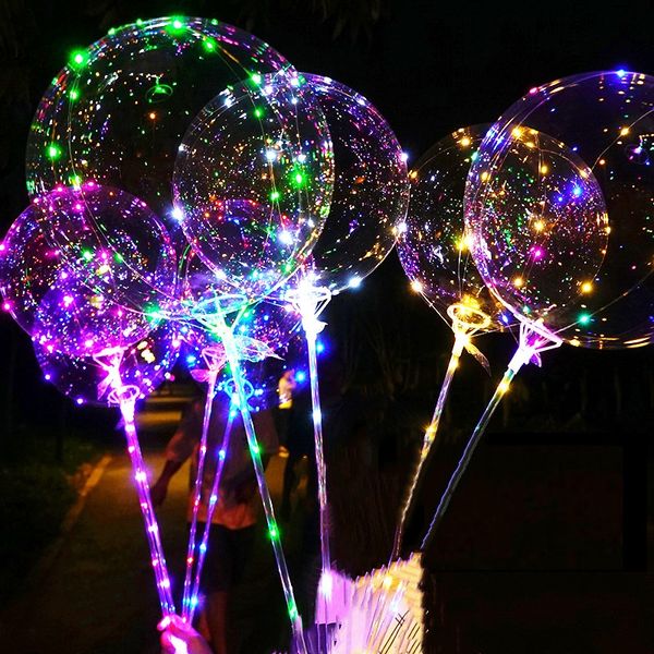 Home Party Decoration LED Bobo Balloon String Light Balloons Decorazioni per feste per Natale Palloncini di compleanno di Halloween LT212