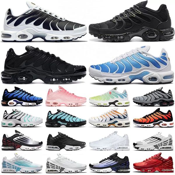 2023 Mens Trainers Esportes Sapatos Casuais Tênis Triplo Preto Branco Hyper Sky Blue Fury Jade Laser Wolf Grey Mulheres Ao Ar Livre Tn Plus 3 Terrascape