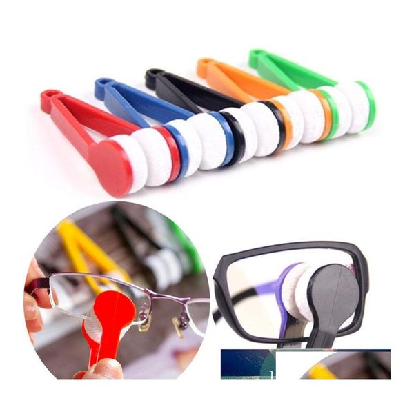 Чистящие ткани Мини -очки протирание Mtifuncument Portable Super Spect Cleaner Doubleded Microfiber Brush Tool Factory Price Expert D Otyma