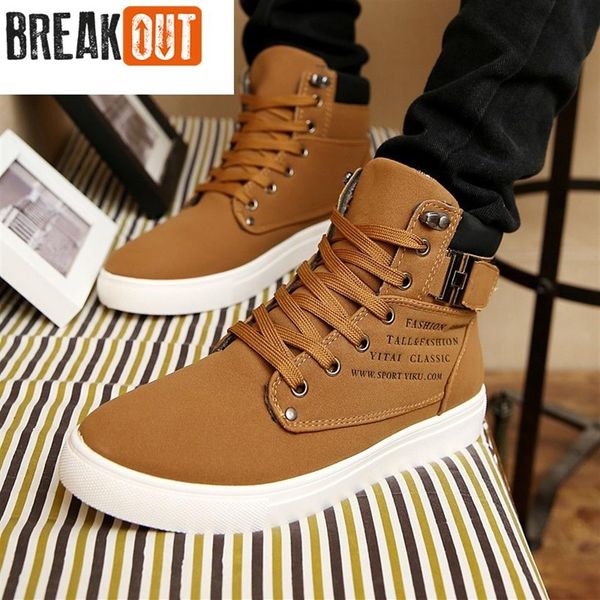 Whole-2016 New Mody Men Boots for Men PU couro respirável top top shoes barato tamanho grande 45 46287a