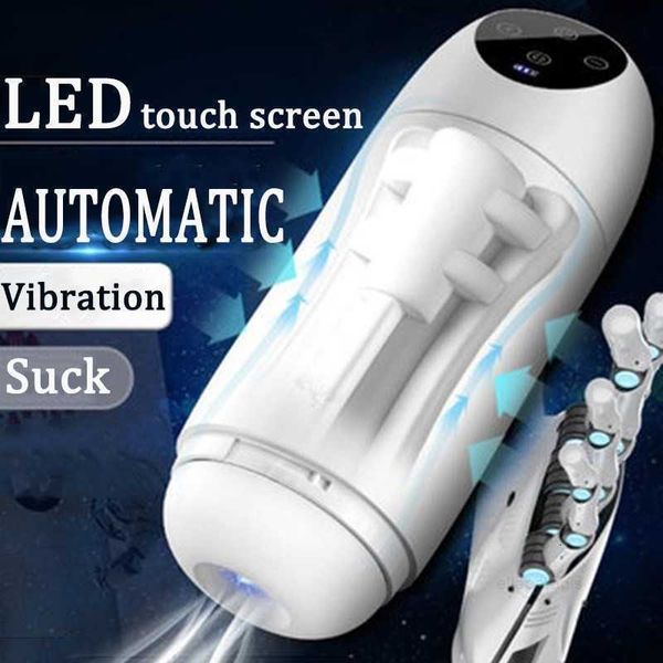 Brinquedos sexuais massageador 2022 Novo SUCK-E Auto Masturbador Copo Máquina de Masturbação Elétrica Homem de Sucção Brinquedo Inteligente Vibratório Manual de Carga USB