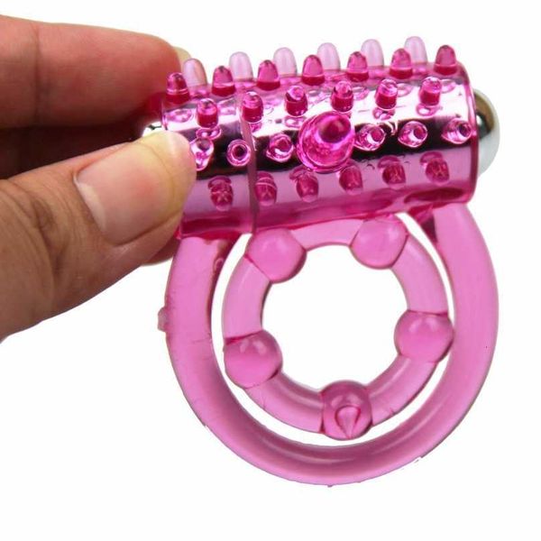 Vibrador brinquedo sexual vibradores durar an￩is duplo cockring atraso prematuro ejacula￧￣o p￪nis bola loop 2 locked produto para homens e62s u2xn