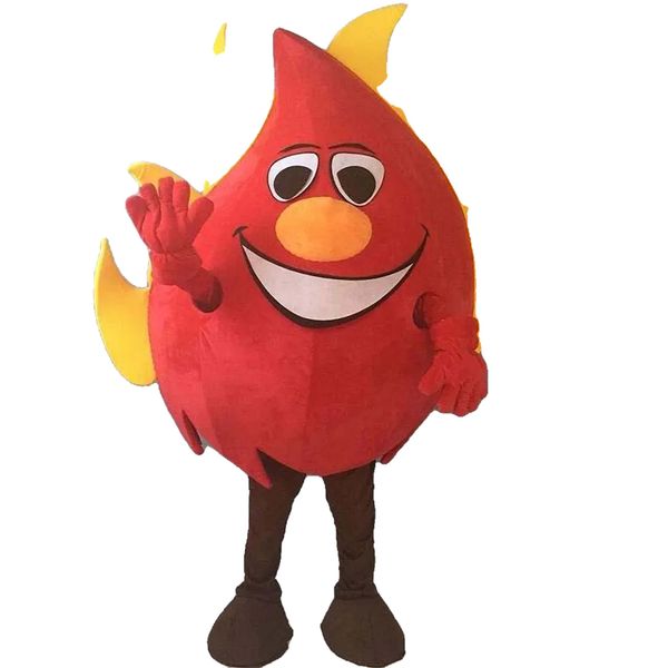Mascotte di qualit￠ promozione rossa Big Fire Mascot Costume da cartone animato Abito da cartone animato Apertura della campagna per i genitori-bambino