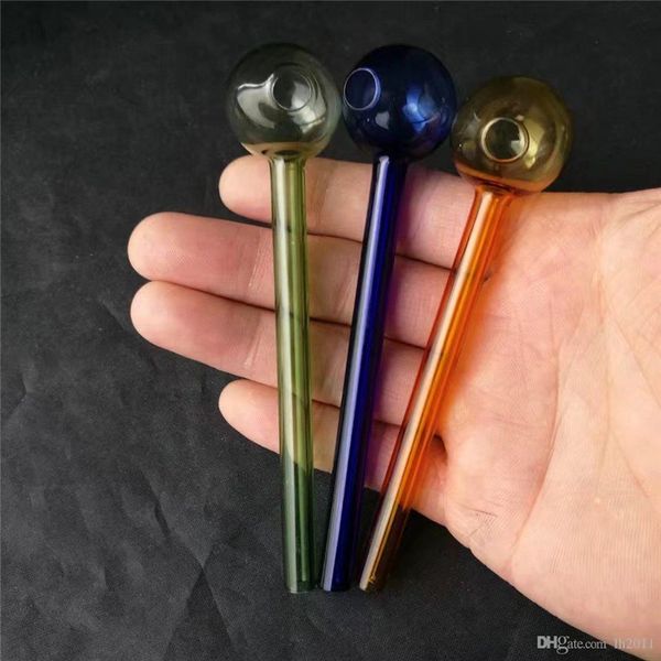 Cor de cor pura colorida mole de vidro bonges de vidro de óleo queimador de óleo Pipes de vidro Platas de água fumando