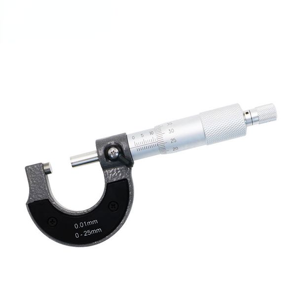 Präzises Messgerät, Mikrometer, 0–25 mm, 0,01 mm, außerhalb des metrischen Messschiebers, Mess-Mikrometer-Werkzeug
