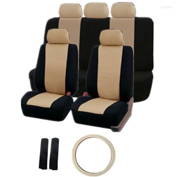 Coprisedili per auto Coprisedili universali 9 Set completo per berline crossover Volante automatico