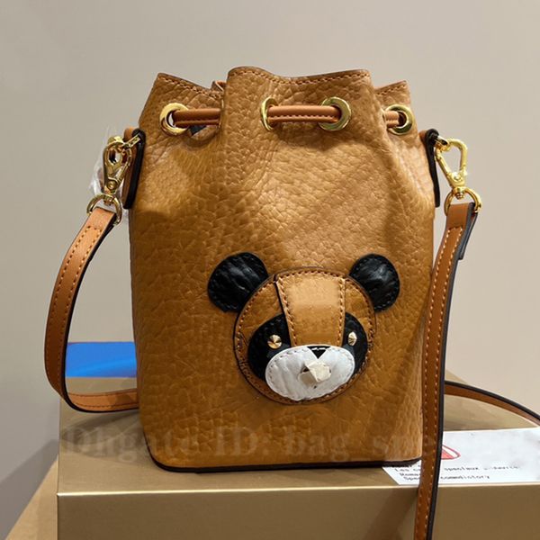 Lady Bucket Bag Modern Classic Panda Bolsa Moda Bolsas de ombro de temperamento Tolinho de carteira de compras Cart￣o de carteira