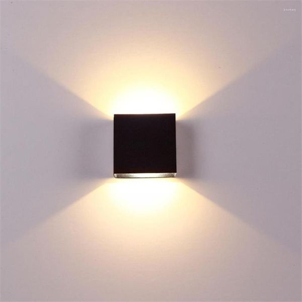 Lâmpada de parede 7W 12W LED de alumínio à prova d'água ao ar livre AC85-265V Light moderno quarto interno quarto de estar luminária de iluminação da varanda