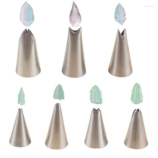 Bakgereedschap 7 stks Leaf Tip Sets RVS Icing Piping Nozzles Tips Pastry Voor Cake Decorating Bake