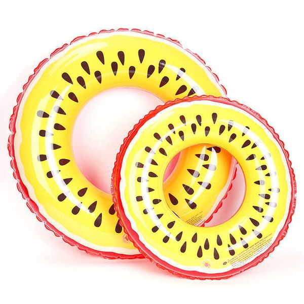 Vida Vida Bóia 60/70/80/90cm Gaint Watermelon Orange Lemon Lemon Inflável Anel de natação crianças adultas piscina inflável flutuação de água círculo de água divertida Toy T221216