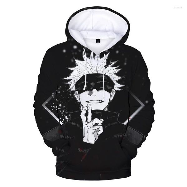 Felpe con cappuccio da uomo Stampa 3D Anime Jujutsu Kaisen Felpe Uomo/Donna/Bambino 2023 Moda Streetwear Autunno Inverno Plus Size Abbigliamento Cappotto