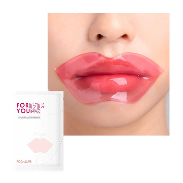 Lip Plumper Focallure Soft Collagen Cherry Lips Mask Hautpflege Vitamin E befeuchtet die Augenmaske