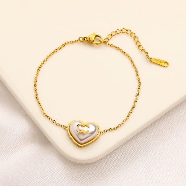 Women Heart Love Chain Bracelets Design de jóias de jóias Bracelets Designer de bracelete de ouro Premium Acessórios Premium Casal Gifts Party Festa de aniversário