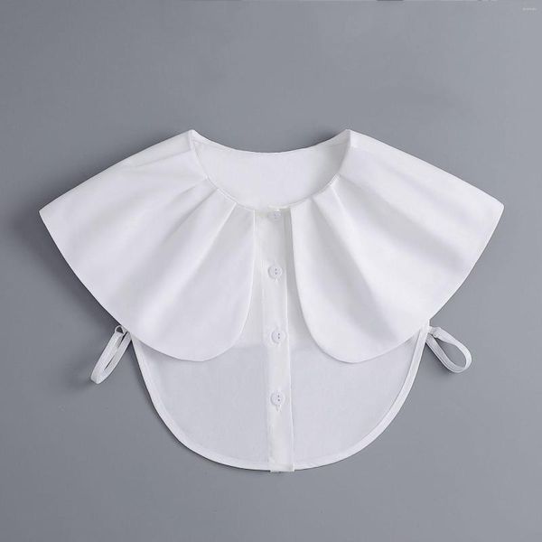Бобовые галстуки корейский фальшивый воротник с большим лацканом для женской ложной гайки декоративной женской белой рубашки съемные аксессуары