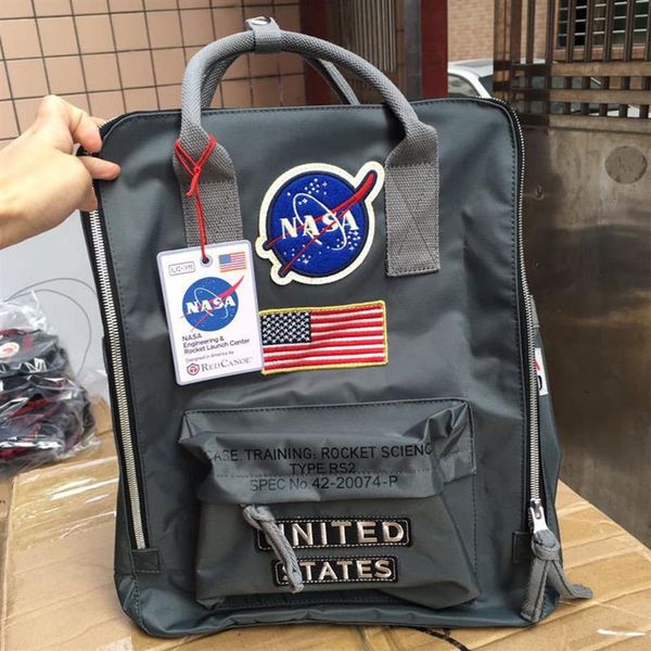 Marca NASA Backpacks 19SS Backpack National Backpack Mens Womens Designer Bags Unissex Students Bag2318