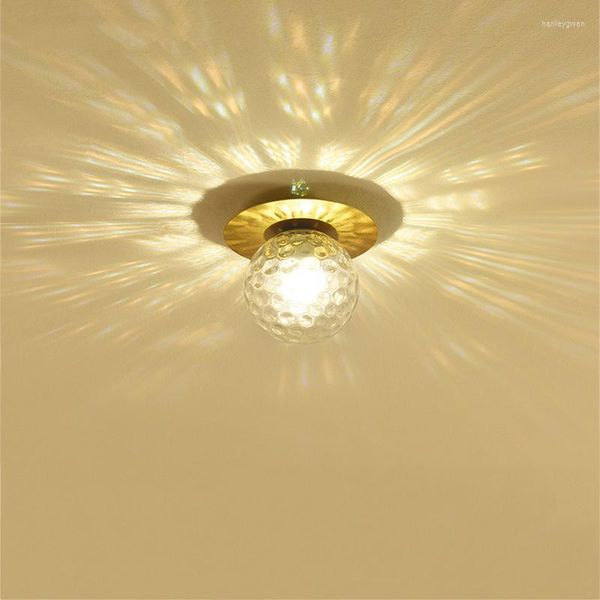 Luzes de teto E27 E27 LED LUZ ACRYLIC Ripple Ball Ball Lamp Room de estar do quarto da cozinha Corredor Decorar