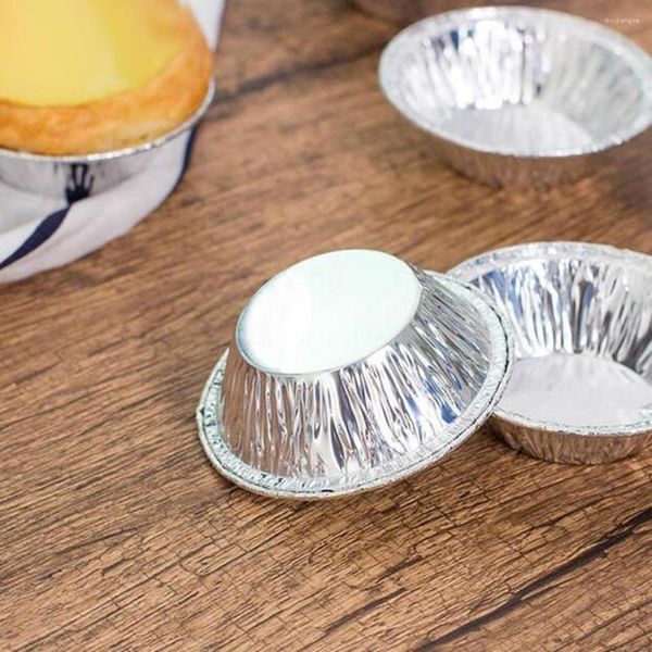 Moldes de cozimento Panelas de alumínio descartáveis ​​Conjunto de mini -quiche de quiche Copo de estanho de estanho de 4 pc FOIL MONDOS DE MUFFIN ENGRESA para