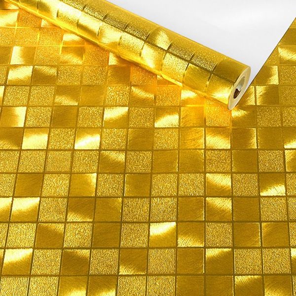 Luxo Classic Classic Gold Wallpaper Roll Quarto Relief Pap￣o de parede moderno Pap￩is de parede de Glitter Papel de Parede