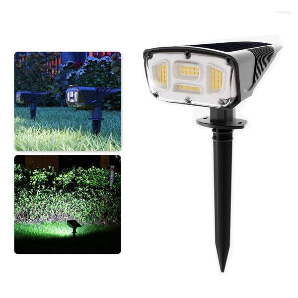 Lâmpada de parede jardim grama solar led spot luz ao ar livre iluminação de acampamento à prova d'água Luzes de decoração de paisagem