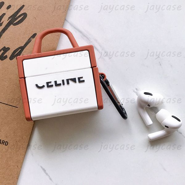 Accessori per cuffie di design Borsa modello di marca di moda con ciondolo Cuscini per auricolari Bluetooth di lusso 4 stili per AirPods 1 2 3 Hot