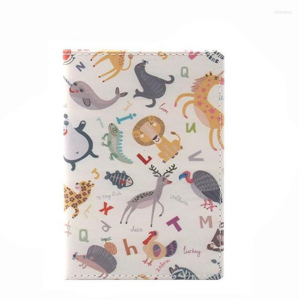 Titolari di carte Cute Animal Women Passport Cover Custodia per fiore femminile per carte d'identità Organizer da uomo Portafoglio da viaggio Russia Girls