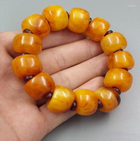 Frend Preço por atacado Colar de cera de abelha barril Contra Universal Bracelet Frango Óbara Amarelo âmbar