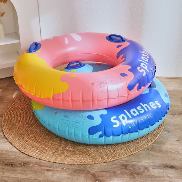 Vida Vida Vente Bóia Ink Splash Arte Piscina de piscina Ring Anel de natação adulto criança piscina inflável tubo gigante float menino menina água divertida brinquedo de nadar T221215