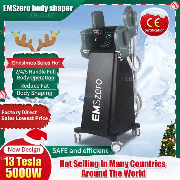 Рождественские покупки Spree Продажа Neo DLS-EMSLIM NOVA 13 TESLA 5000W HIGH POWER 4 RF Ручки Hi-Emt Body Sculpt EMS мышцы стимулируют машину эмзера